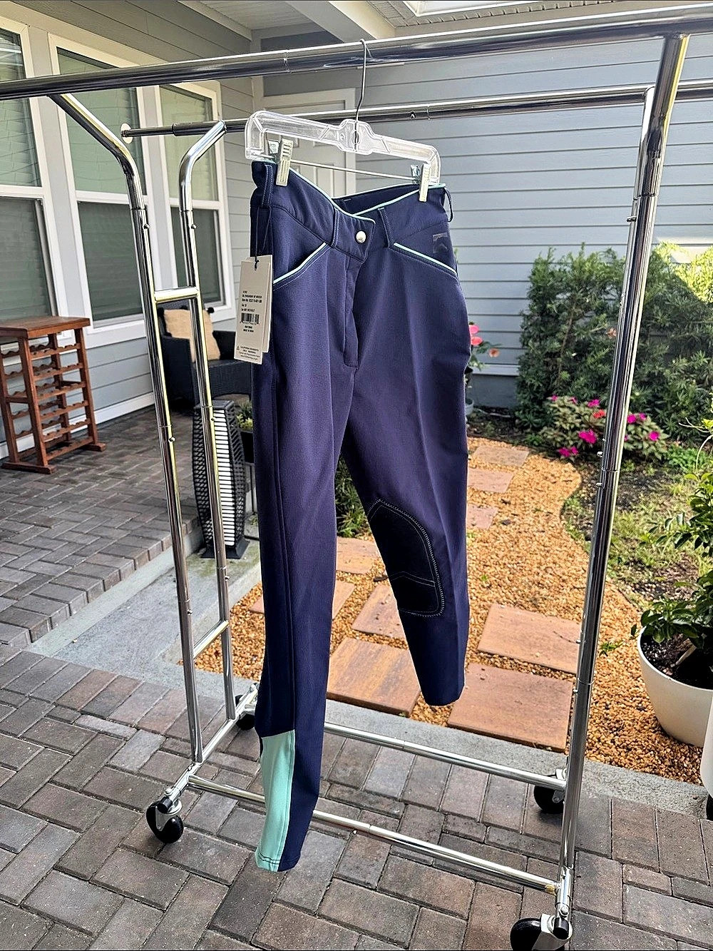 Riding Sport RS Synchrony KP Breech Purple & Green Size 30 NWT